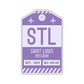 STL Vintage Luggage Tag Sticker