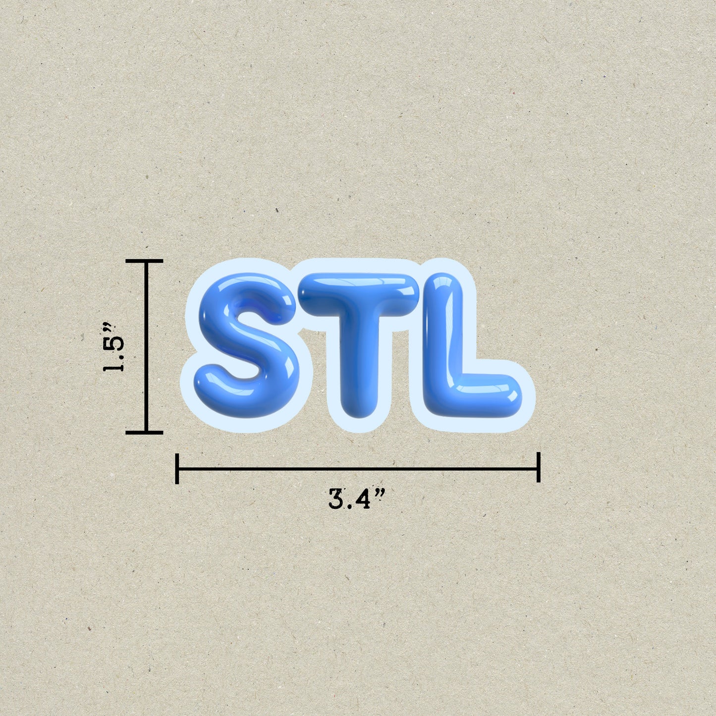 STL Bubble Sticker
