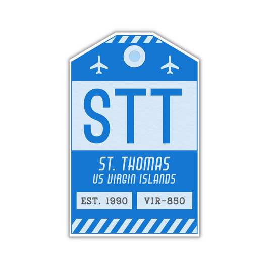 STT Vintage Luggage Tag Sticker