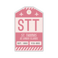 STT Vintage Luggage Tag Sticker