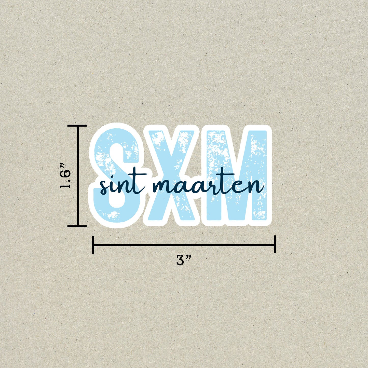 SXM Sint Maarten Airport Code Sticker