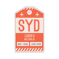 SYD Vintage Luggage Tag Sticker