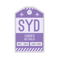 SYD Vintage Luggage Tag Sticker