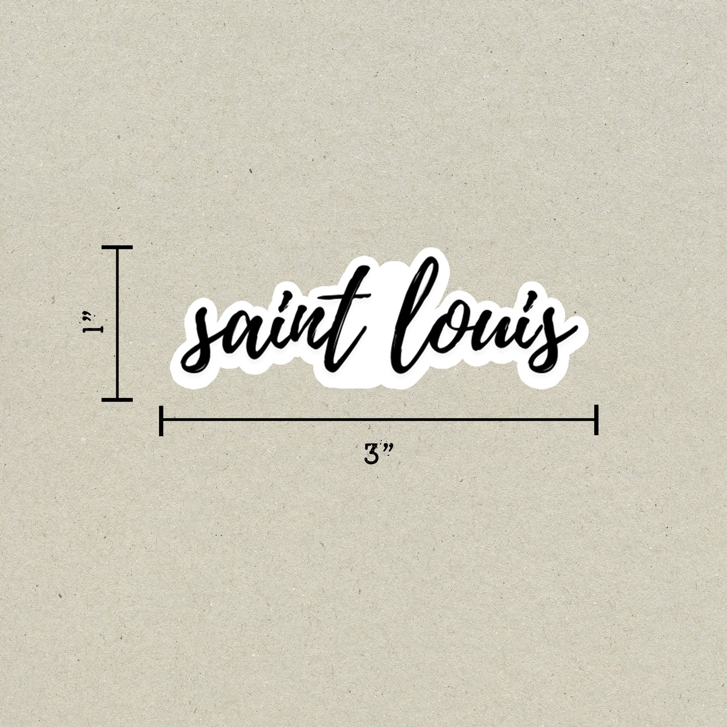 Saint Louis Cursive Sticker