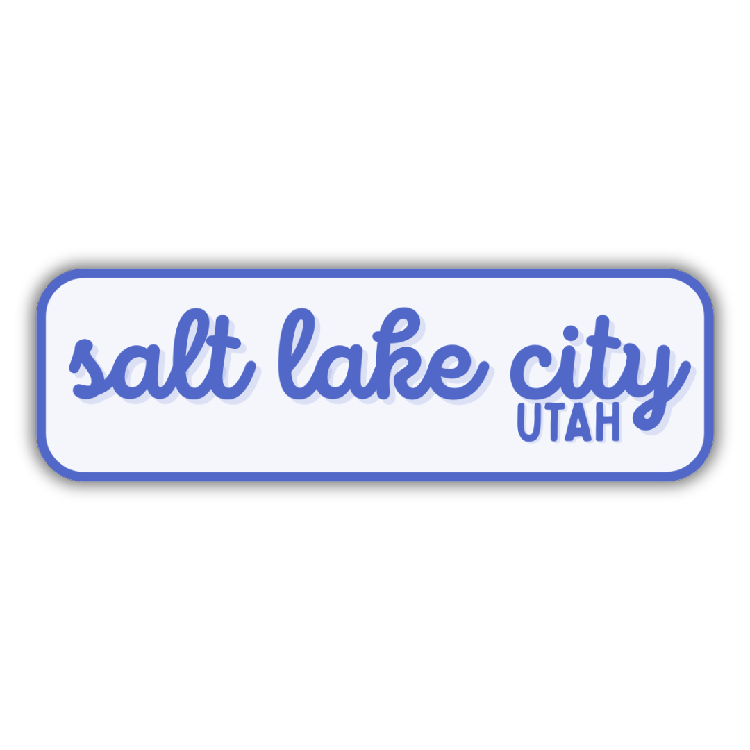 Salt Lake City, Utah Retro Travel Sticker – Colorful Vinyl Decal for Laptop, Water Bottle & Luggage