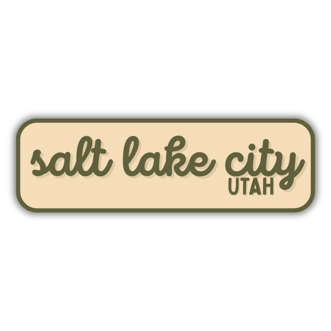 Salt Lake City, Utah Retro Travel Sticker – Colorful Vinyl Decal for Laptop, Water Bottle & Luggage