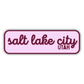 Salt Lake City, Utah Retro Travel Sticker – Colorful Vinyl Decal for Laptop, Water Bottle & Luggage