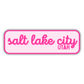 Salt Lake City, Utah Retro Travel Sticker – Colorful Vinyl Decal for Laptop, Water Bottle & Luggage