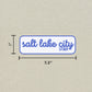 Salt Lake City, Utah Retro Travel Sticker – Colorful Vinyl Decal for Laptop, Water Bottle & Luggage