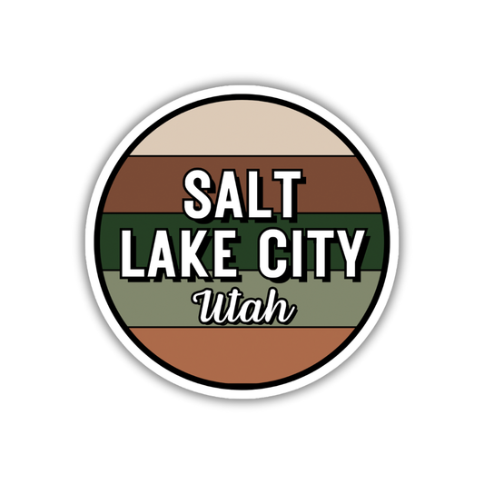 Salt Lake City, Utah Circle Sticker