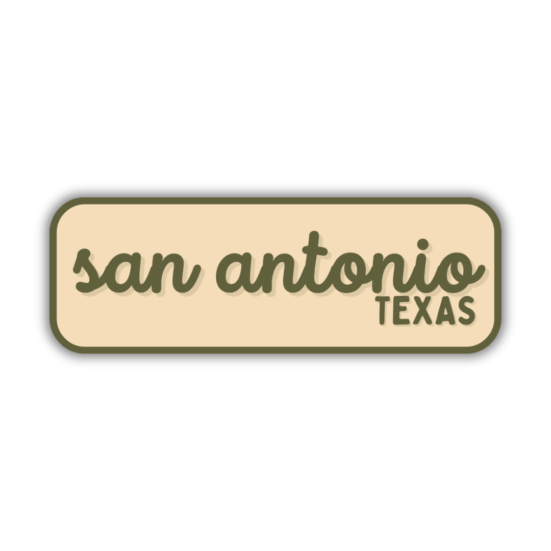 San Antonio, Texas Retro Travel Sticker – Colorful Vinyl Decal for Laptop, Water Bottle & Luggage