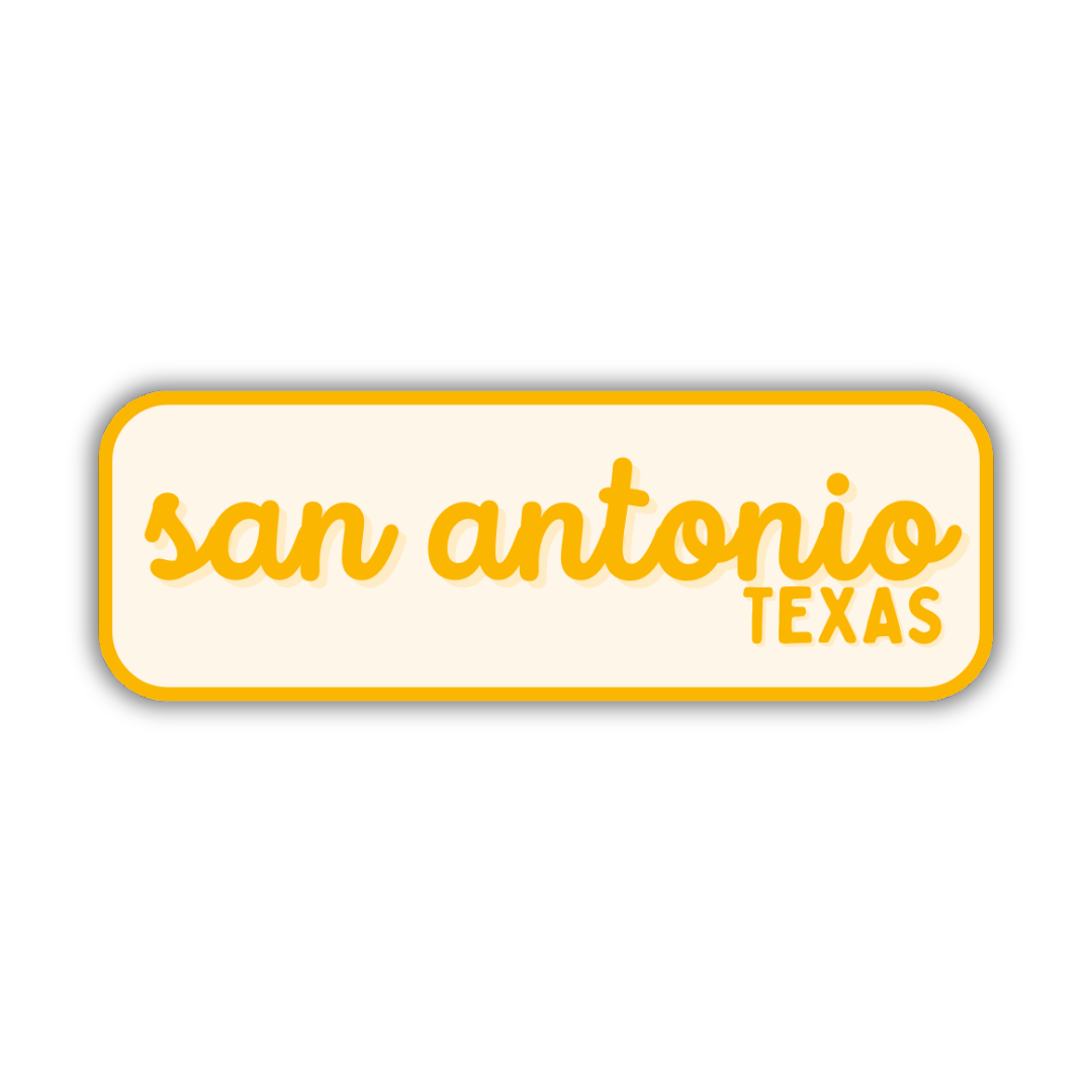 San Antonio, Texas Retro Travel Sticker – Colorful Vinyl Decal for Laptop, Water Bottle & Luggage