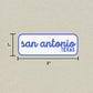 San Antonio, Texas Retro Travel Sticker – Colorful Vinyl Decal for Laptop, Water Bottle & Luggage