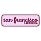 San Francisco, California Retro Travel Sticker – Colorful Vinyl Decal for Laptop, Water Bottle & Luggage