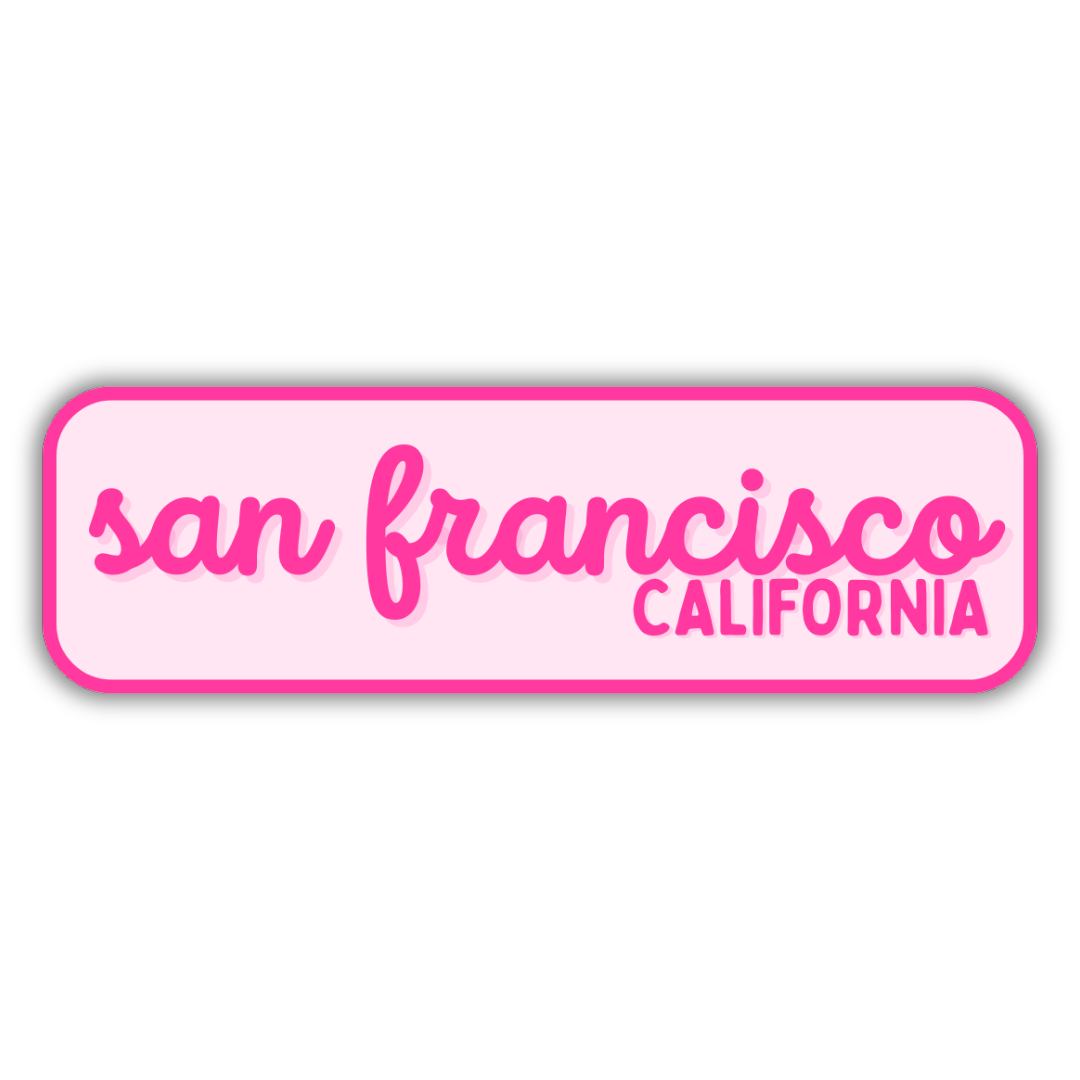 San Francisco, California Retro Travel Sticker – Colorful Vinyl Decal for Laptop, Water Bottle & Luggage