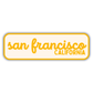 San Francisco, California Retro Travel Sticker – Colorful Vinyl Decal for Laptop, Water Bottle & Luggage