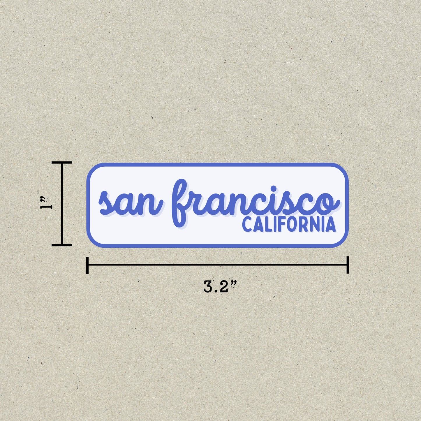 San Francisco, California Retro Travel Sticker – Colorful Vinyl Decal for Laptop, Water Bottle & Luggage
