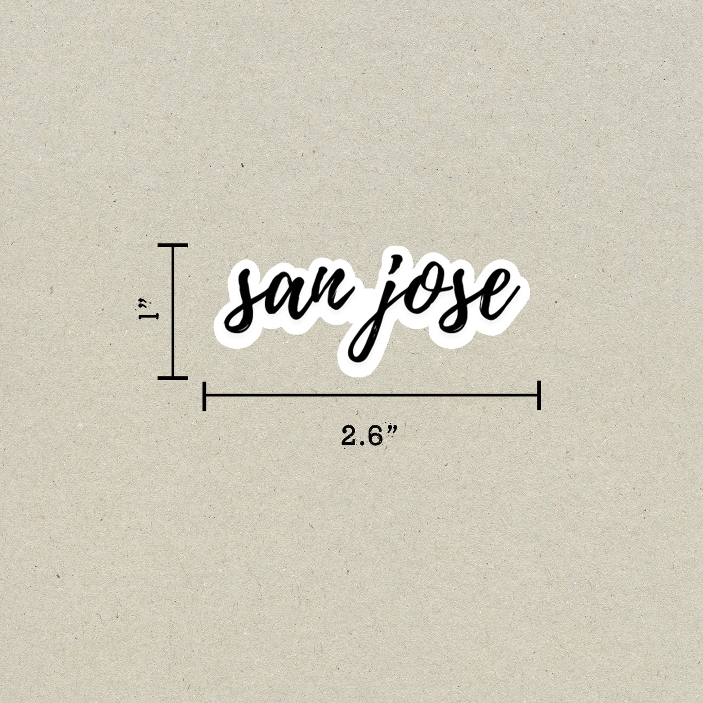 San Jose Cursive Sticker