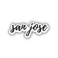 San Jose Cursive Sticker
