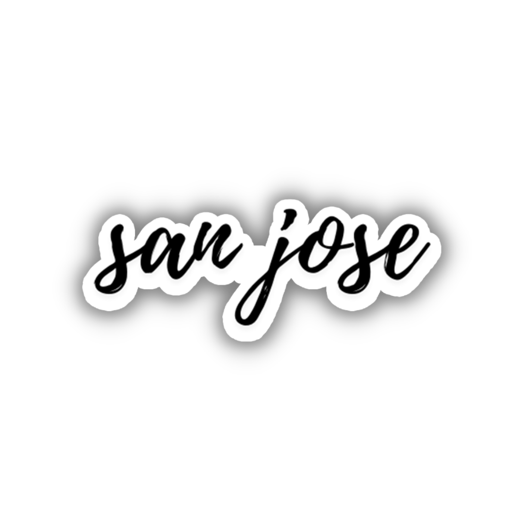 San Jose Cursive Sticker