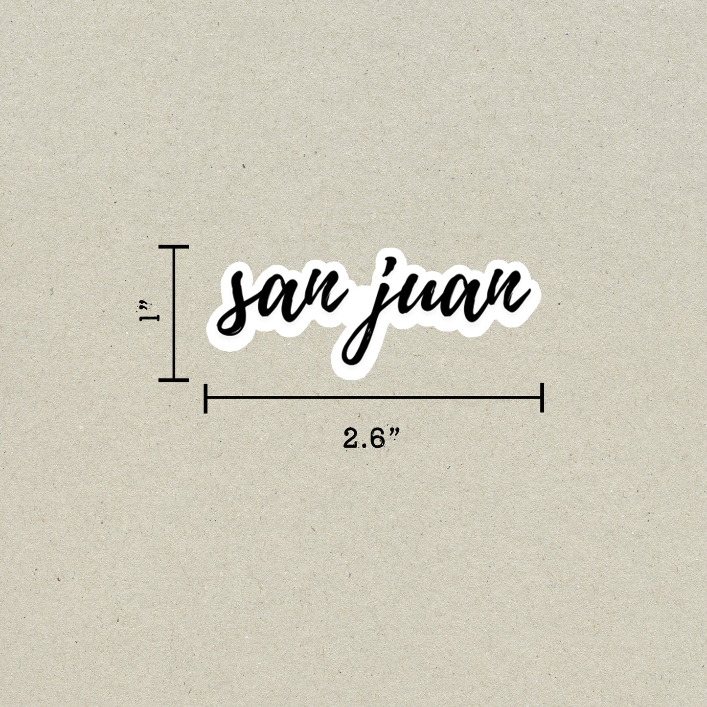 San Juan Cursive Sticker