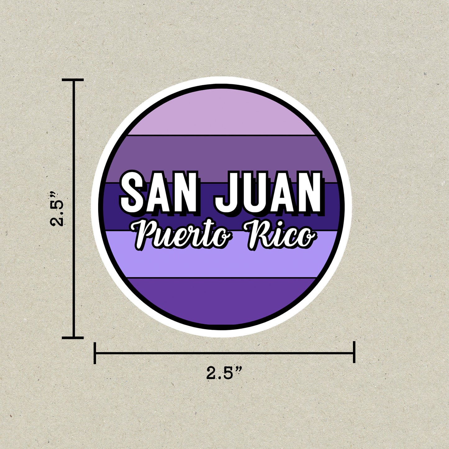 San Juan, Puerto Rico Circle Sticker