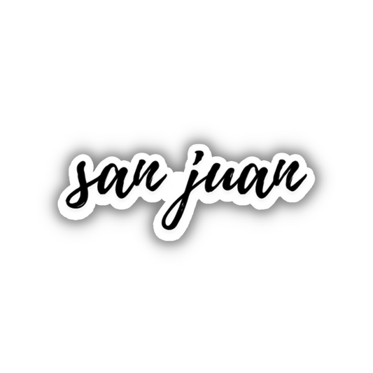 San Juan Cursive Sticker