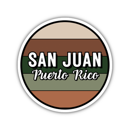 San Juan, Puerto Rico Circle Sticker