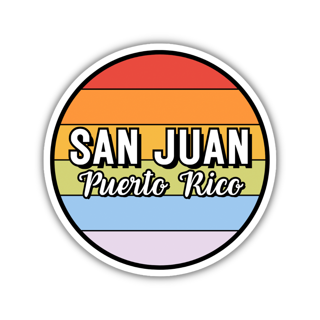 San Juan, Puerto Rico Circle Sticker