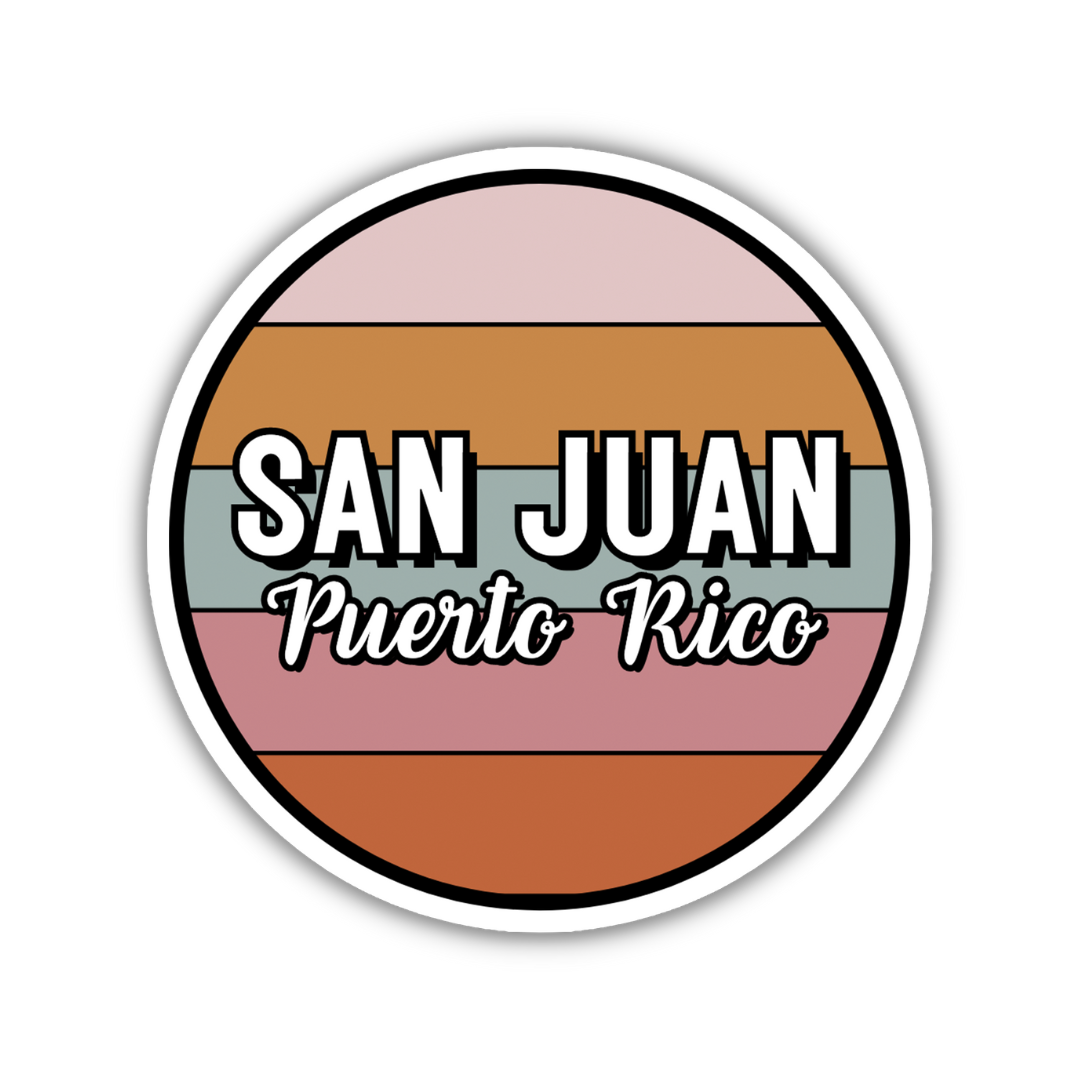 San Juan, Puerto Rico Circle Sticker