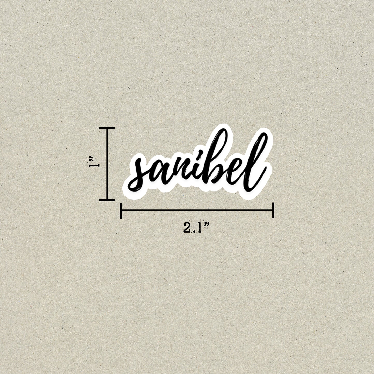 Sanibel Cursive Sticker