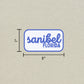 Sanibel, Florida Retro Travel Sticker – Colorful Vinyl Decal for Laptop, Water Bottle & Luggage