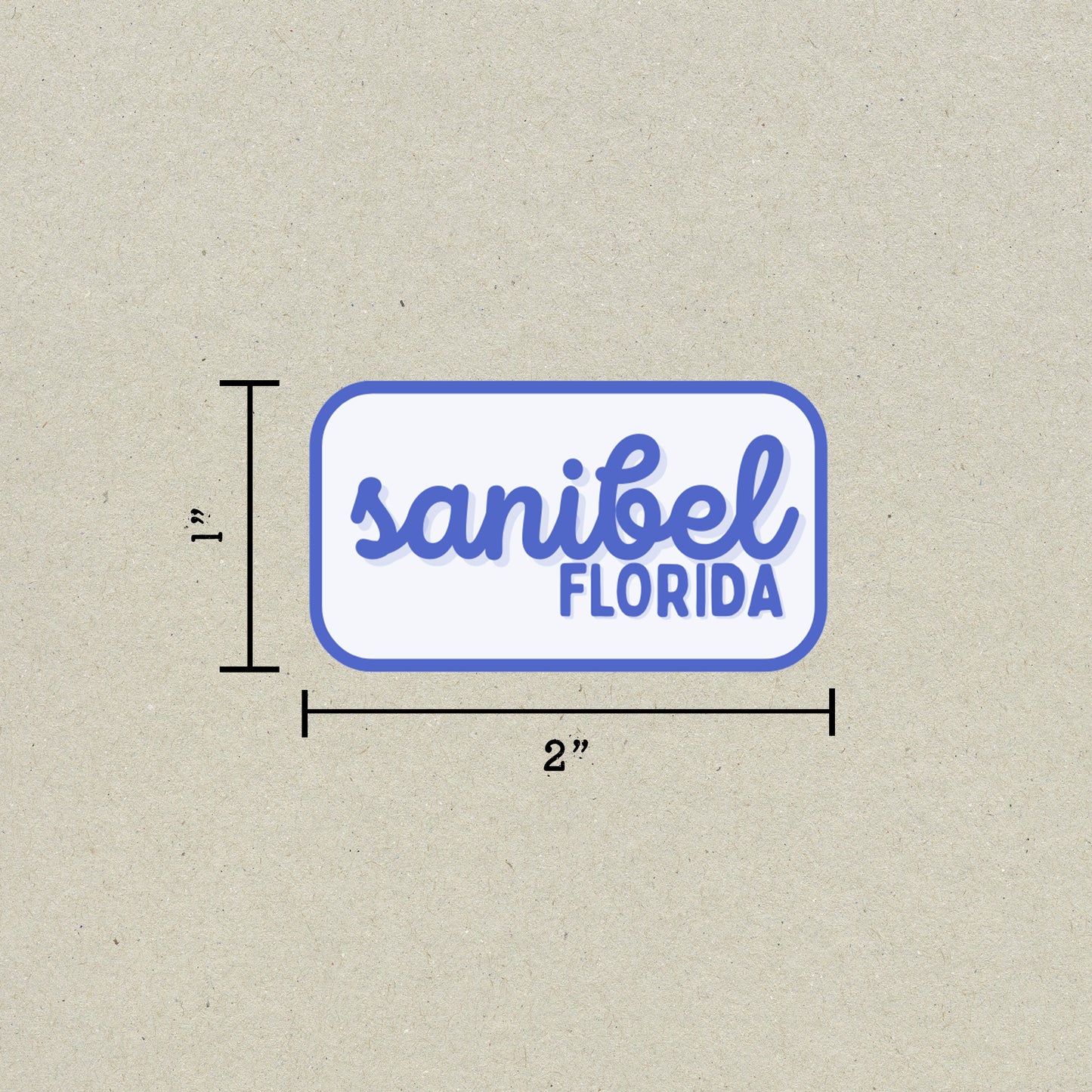 Sanibel, Florida Retro Travel Sticker – Colorful Vinyl Decal for Laptop, Water Bottle & Luggage