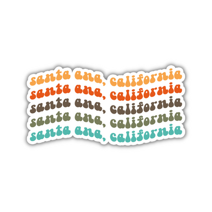 Santa Ana, California Retro Sticker