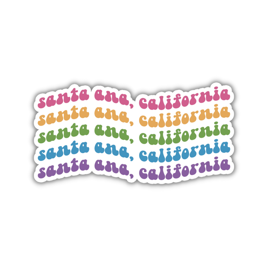 Santa Ana, California Retro Sticker