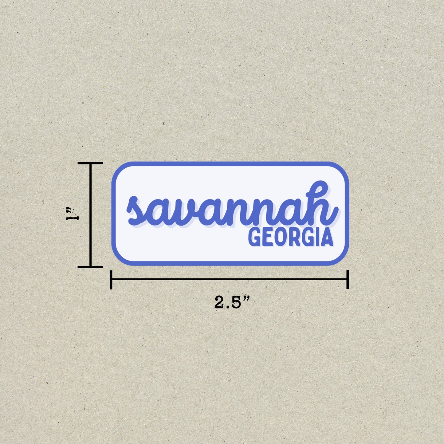 Savannah, Georgia Retro Travel Sticker – Colorful Vinyl Decal for Laptop, Water Bottle & Luggage