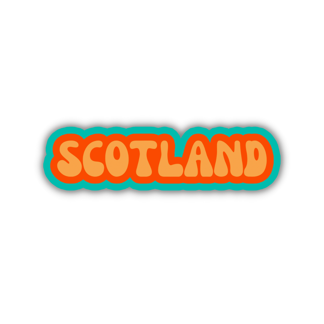 Scotland Caravan Sticker Scotland Travel Sticker, Vintage Inspired, Trendy Luggage Decal ...