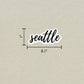 Seattle Cursive Sticker