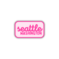 Seattle, Washington Retro Travel Sticker – Colorful Vinyl Decal for Laptop, Water Bottle & Luggage