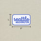 Seattle, Washington Retro Travel Sticker – Colorful Vinyl Decal for Laptop, Water Bottle & Luggage