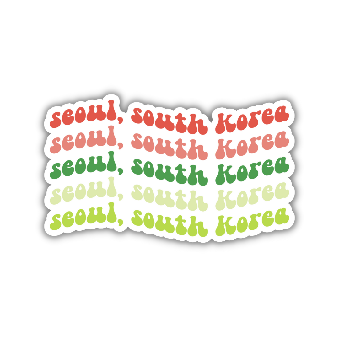 Seoul, South Korea Retro Sticker