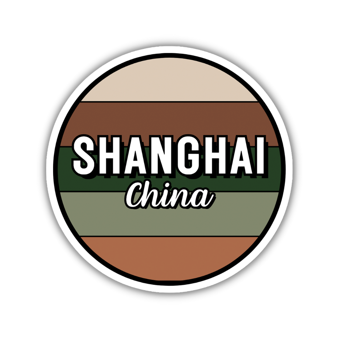 Shanghai, China Circle Sticker