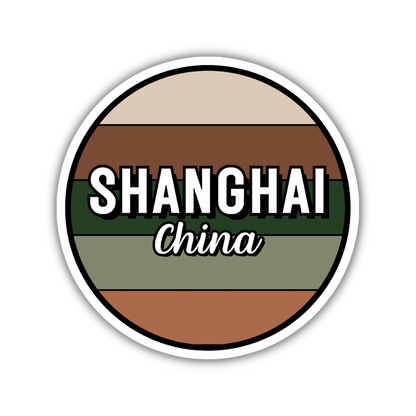 Shanghai, China Circle Sticker