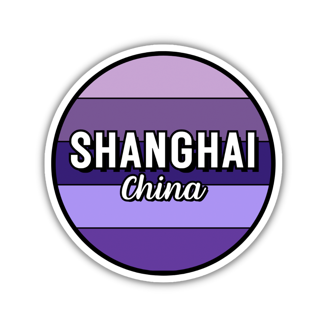 Shanghai, China Circle Sticker