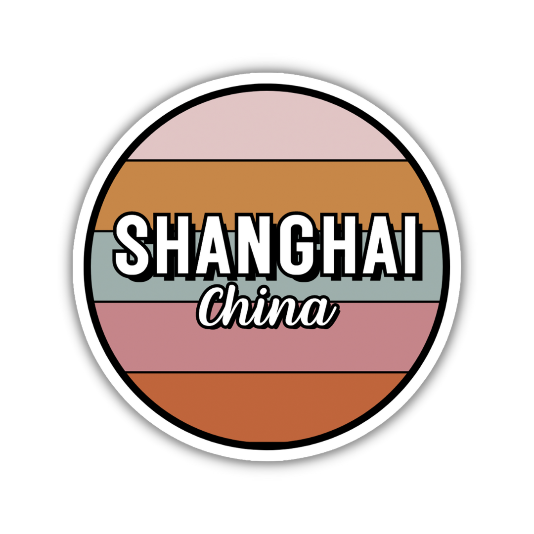 Shanghai, China Circle Sticker