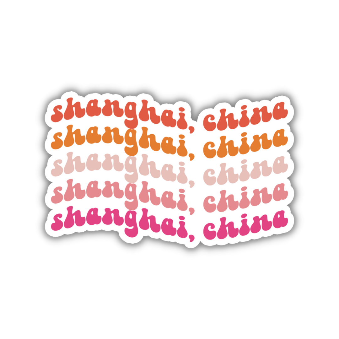 Shanghai, China Retro Sticker