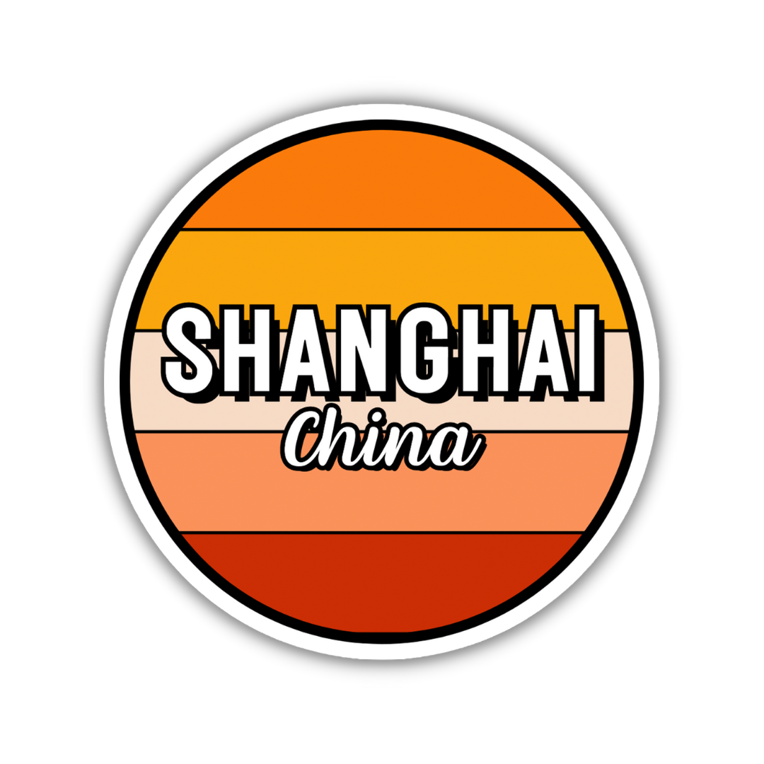 Shanghai, China Circle Sticker