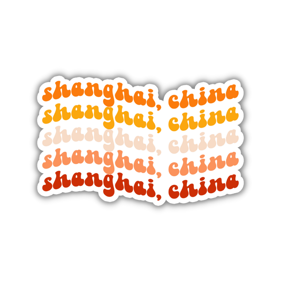 Shanghai, China Retro Sticker