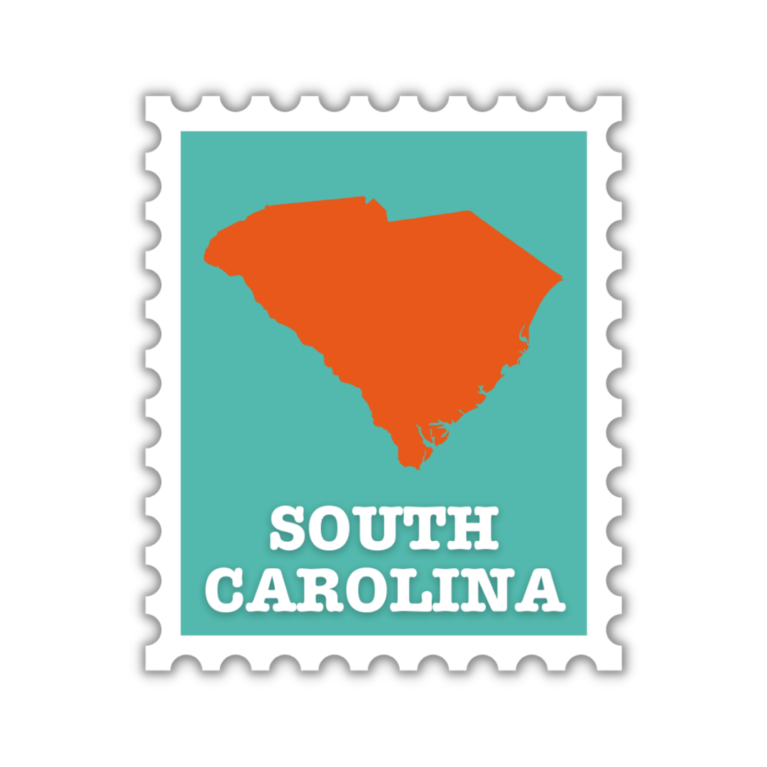 South Carolina Stamp Sticker