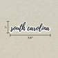 South Carolina Cursive Sticker